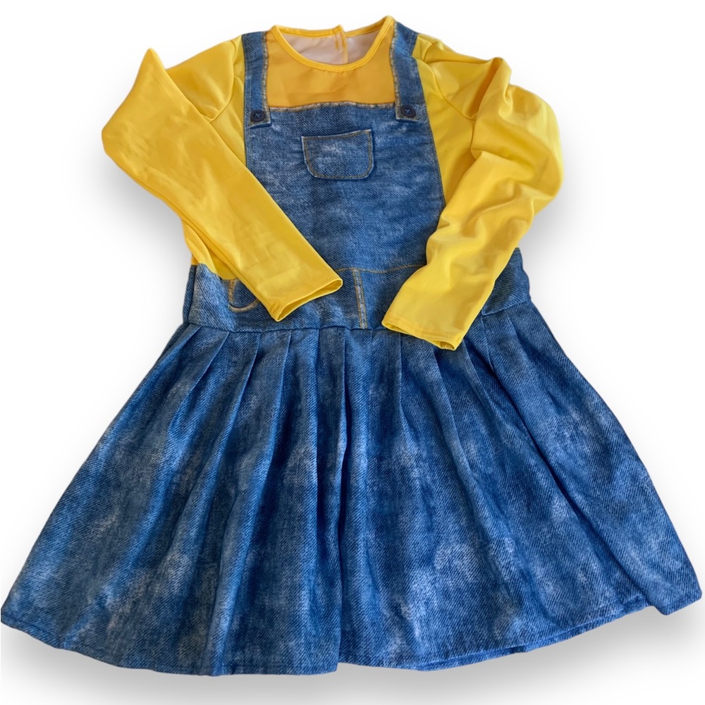 Rubie’s - Girls Minions Yellow and Blue Costume Dress, Size Large